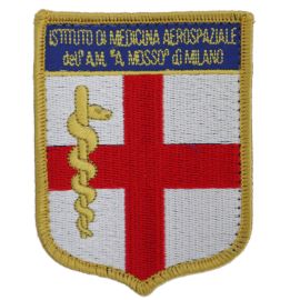 PATCH RICAMATA CON VELCRO 90X70MM ISMA MOSSO MILANO
