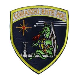 PATCH RICAMATA CON VELCRO 60X70MM COMANDO RETE POL