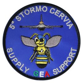 PATCH RICAMATA CON VELCRO DIAMETRO 80MM 5 STORMO CERVIA SUPPLY GEA SUP.