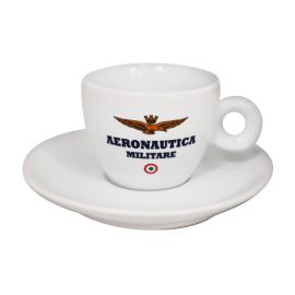 TAZZINA DA CAFFE' CLASSICA IN CERAMICA CON PIATTINO AM