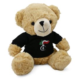 ORSETTO PELUCHES SEDUTO, H 24 CM, MAGLIETTA STAMPATA FIAMMA CARABINIERI