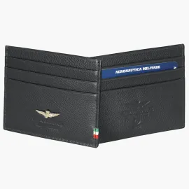PORTACARTE DI CREDITO FLAG IN VERA PELLE NERO 10,2X8,6X0,3