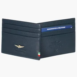 PORTACARTE DI CREDITO FLAG IN VERA PELLE BLU 10,2X8,6X0,3