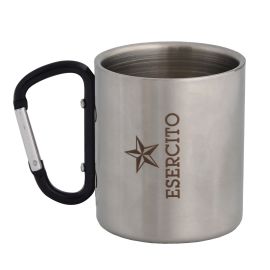 GAVETTA MILITARE, TAZZA IN ACCIAIO, SET POSATE WILDLIFE LOGO EI