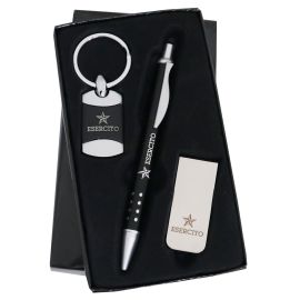 SET PENNA, PORTACHIAVI, FERMASOLDI LOGO EI