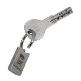 PORTACHIAVI ACCIAIO LUCCHETTO ROTONDO