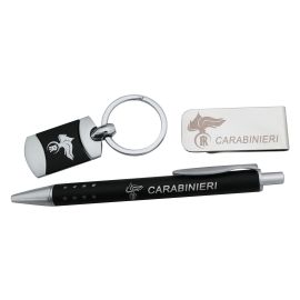 SET PENNA PORTACHIAVI E FERMASOLDI CARABINIERI IN ASTUCCIO