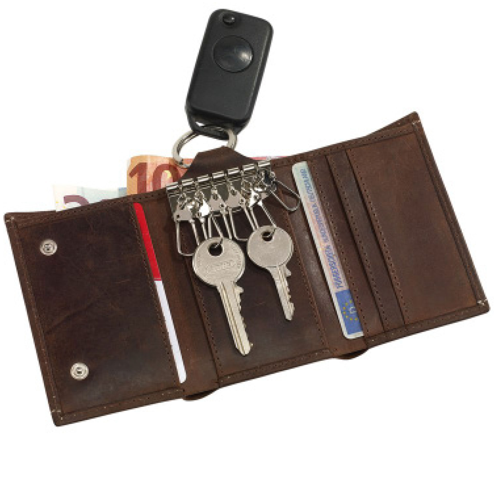 PORTACHIAVI WILD STYLE IN PELLE MARRONE