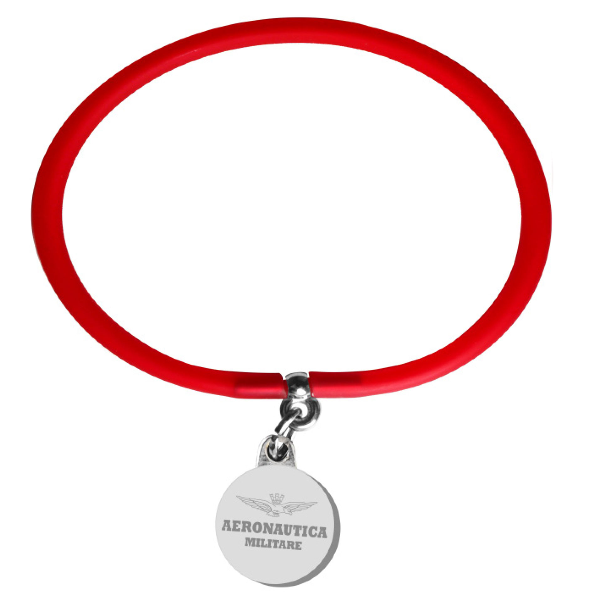 BRACCIALETTO IN SILICONE ROSSO CON PENDENTE