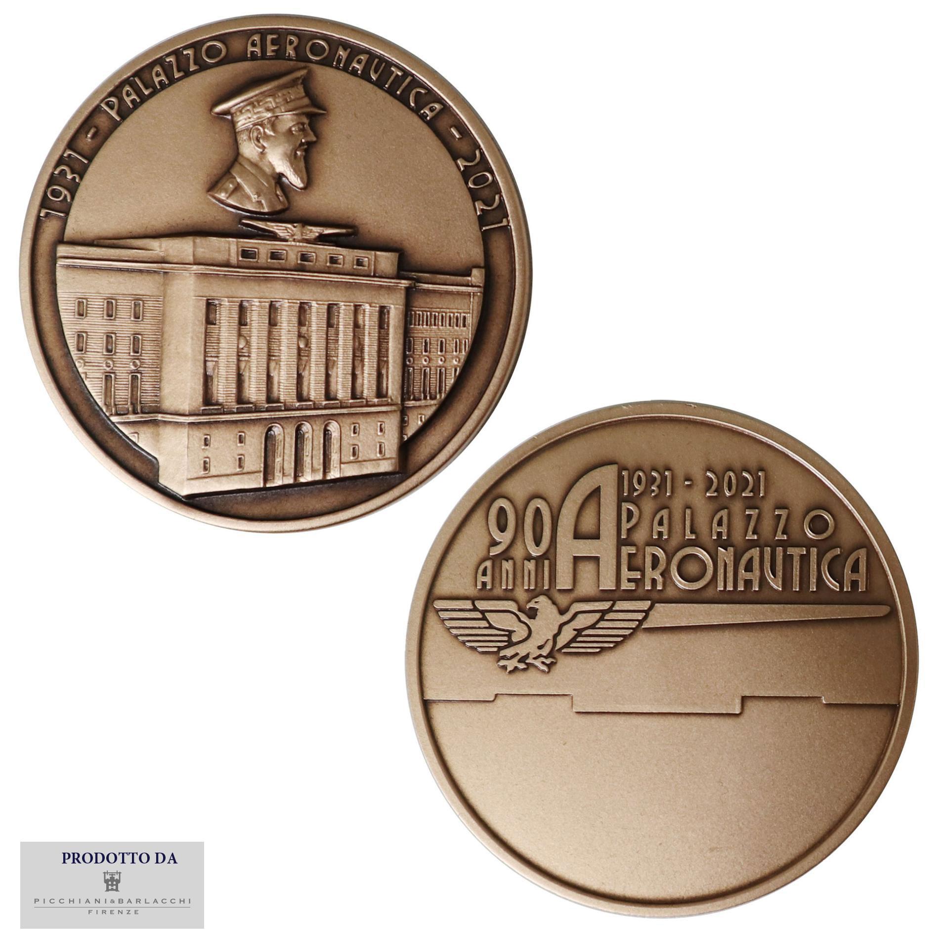 MEDAGLIA COMMEMORATIVA 90 ANNI DI PALAZZO AERONAUTICA ? 5 CM