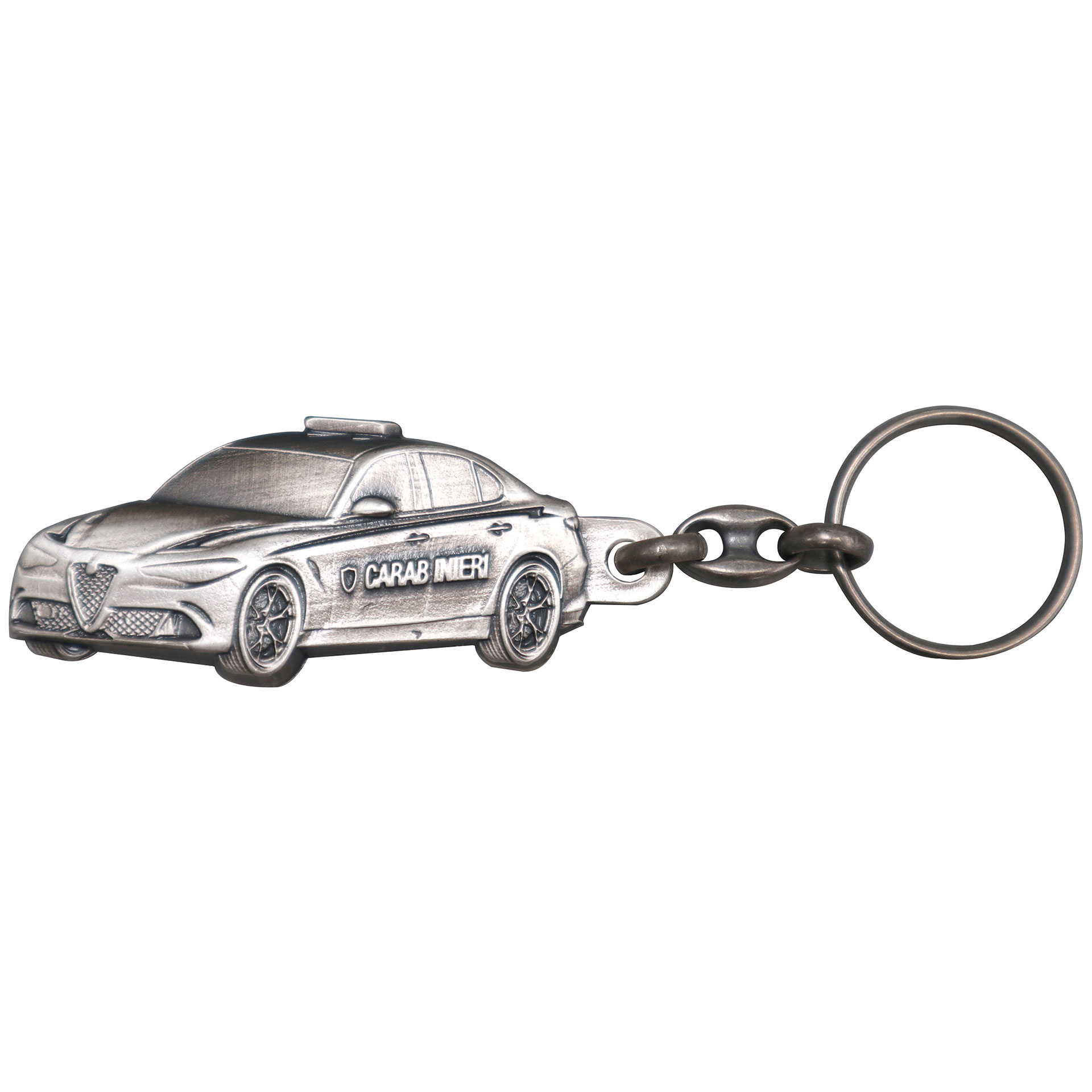 PORTACHIAVI IN METALLO ARGENTO INVECCHIATO GIULIA CARABINIERI