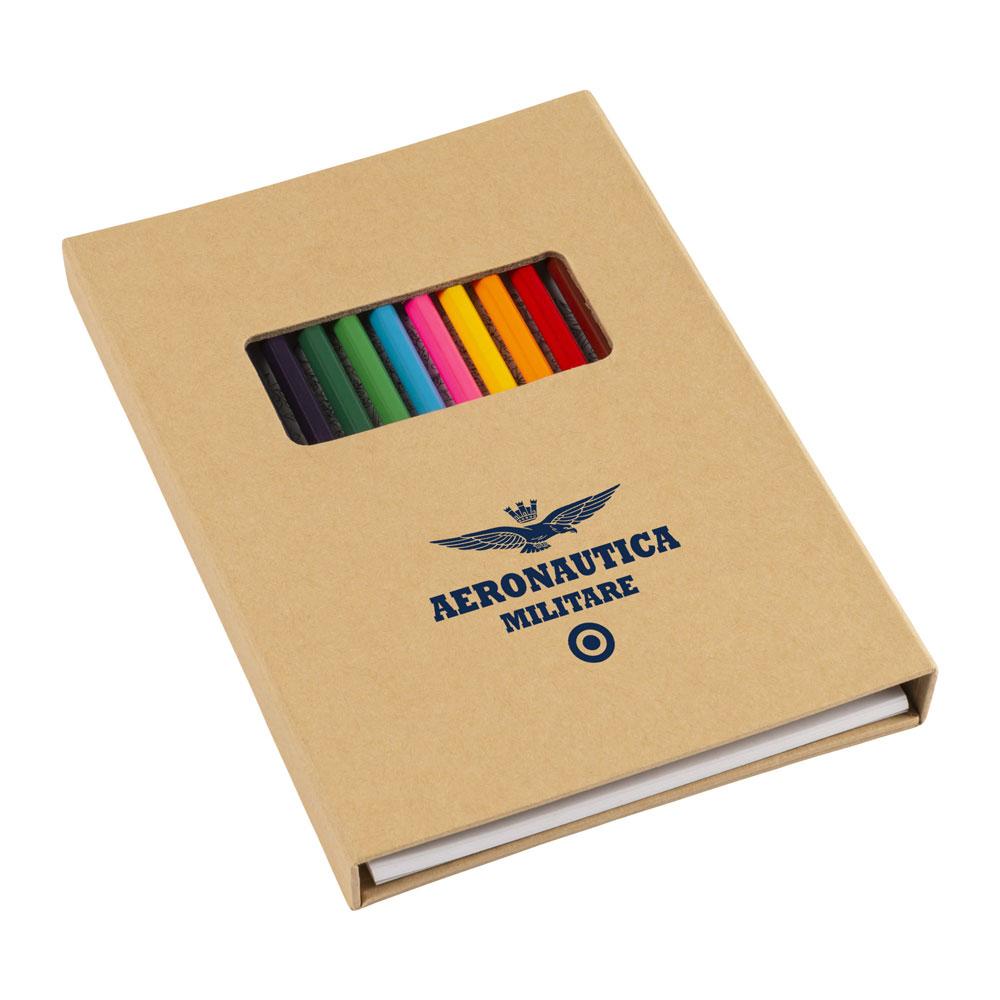 KIT PER COLORARE A.M. IN CARTONE, 10 IMMAGINI, 40 PAGINE BIANCHE E 12 MA