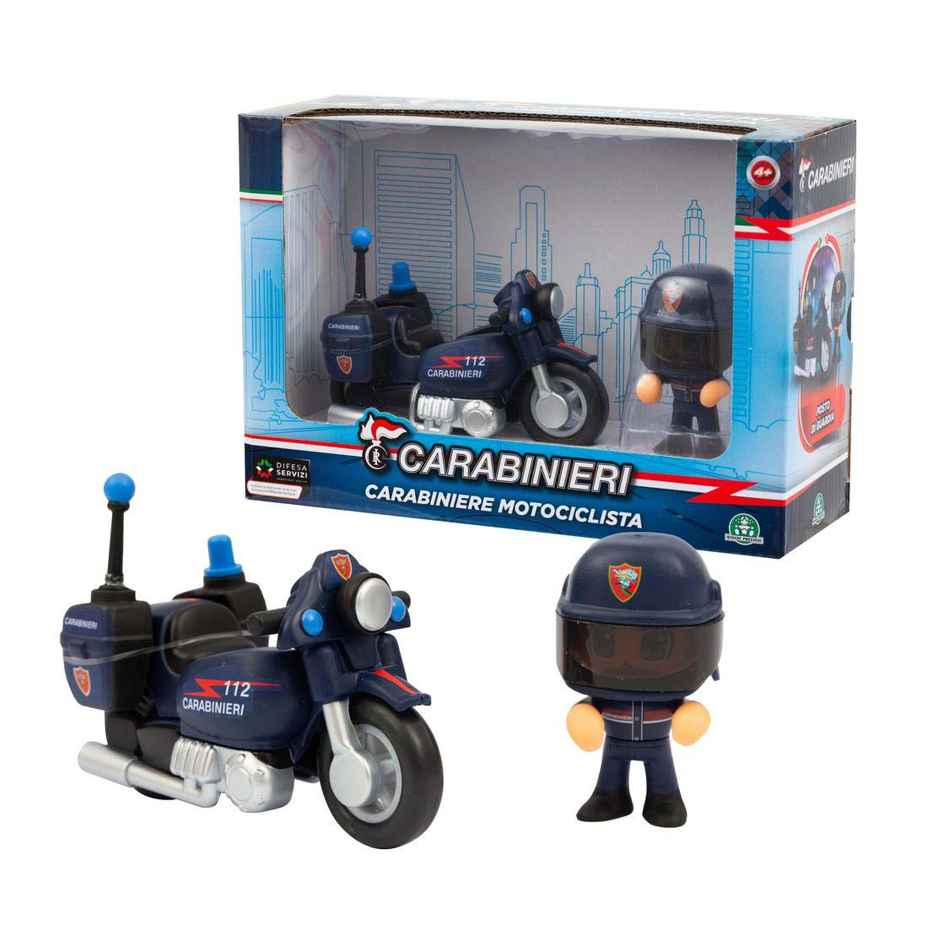 MOTO CON PERSONAGGIO CARABINIERI