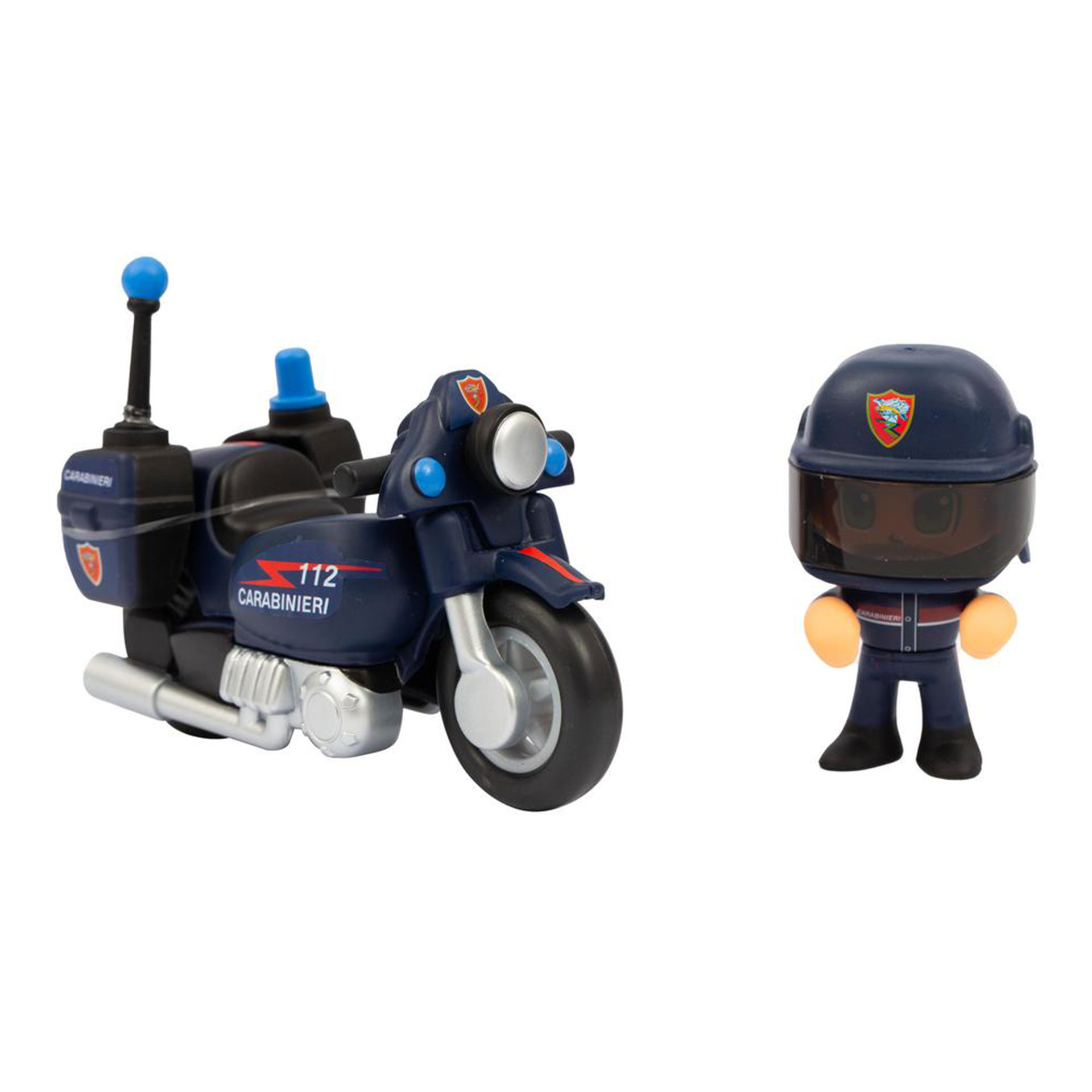 MOTO CON PERSONAGGIO CARABINIERI
