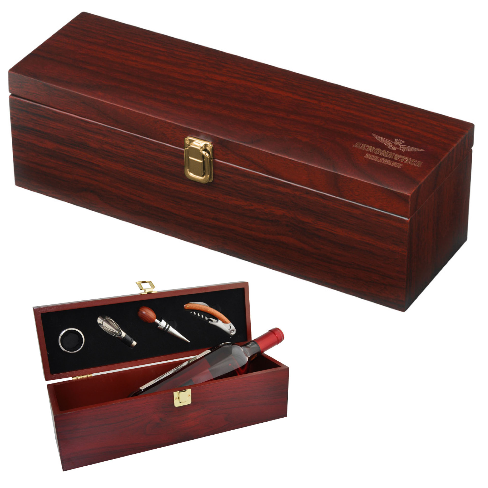 SET VINO 4 ACCESSORI BORDEAUX PER 1 BOTTIGLIA (NON INCLUSA) A.M.