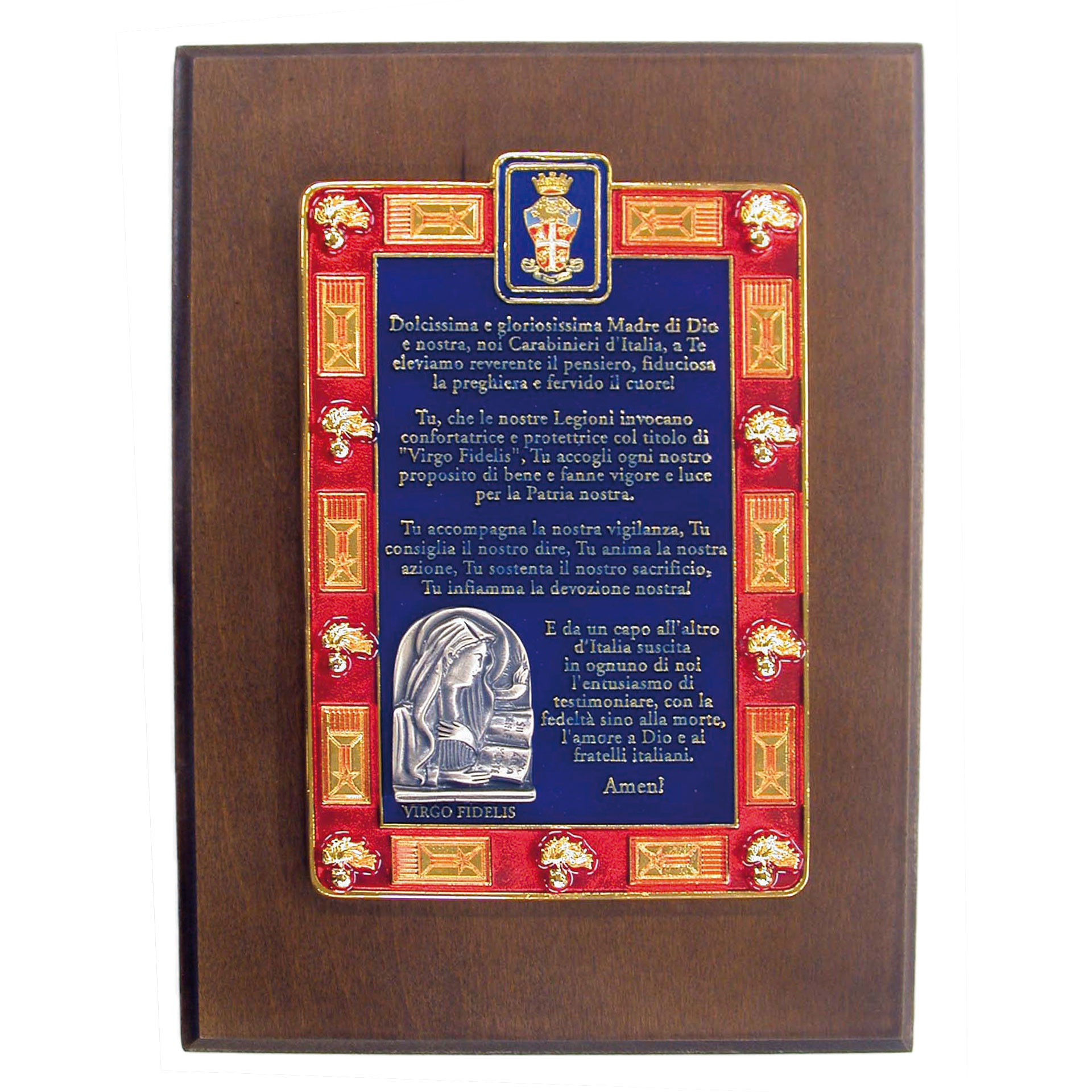 CREST PREGHIERA RETTANGOLARE MIS CM 17,5X22,5