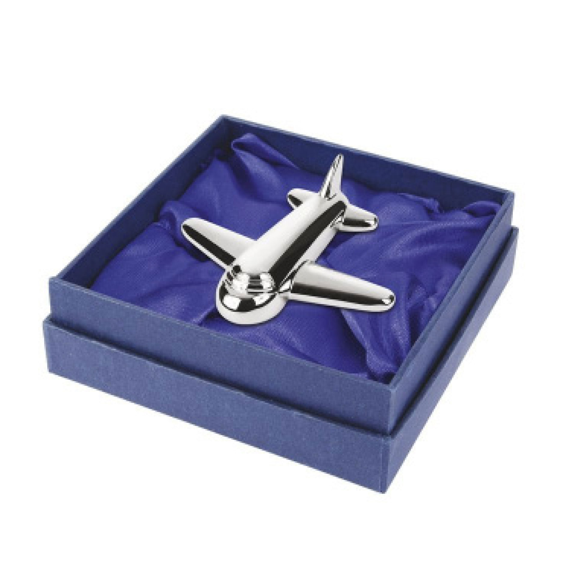 FERMACARTE AEREO IN METALLO LUCIDO