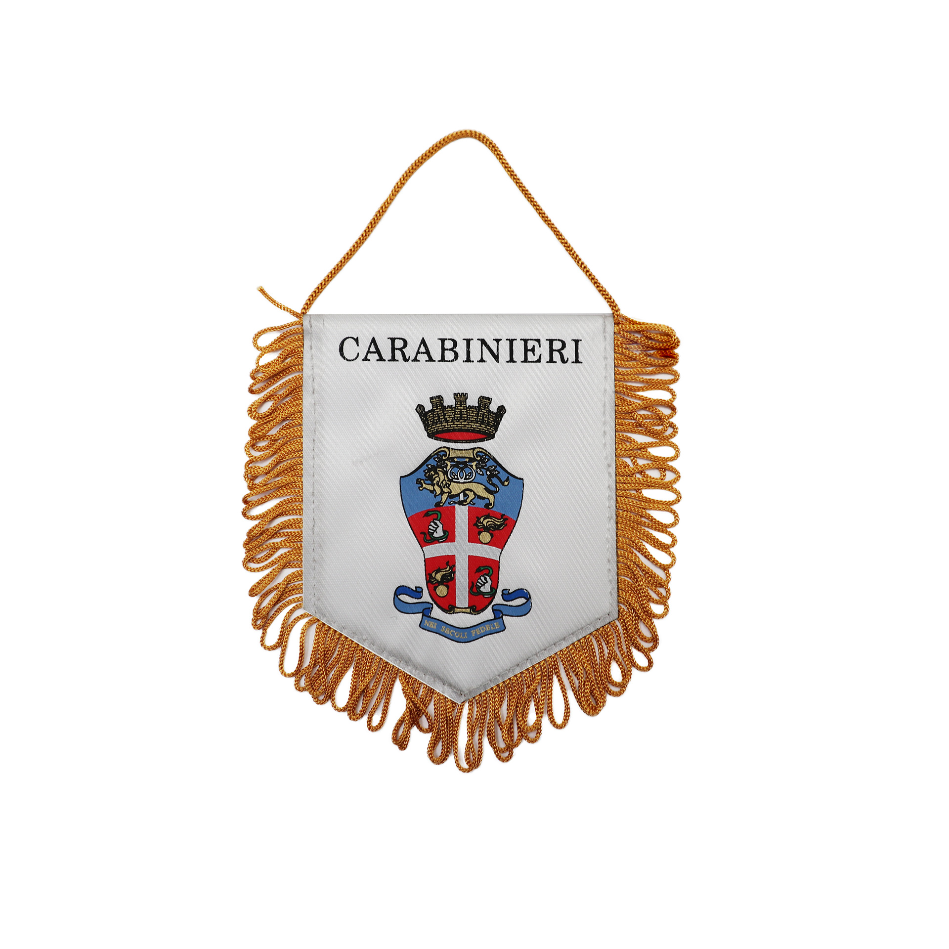 GAGLIARDETTO ARALDICO CARABINIERI PENTAGONALE PICCOLO 12X11,5 CM