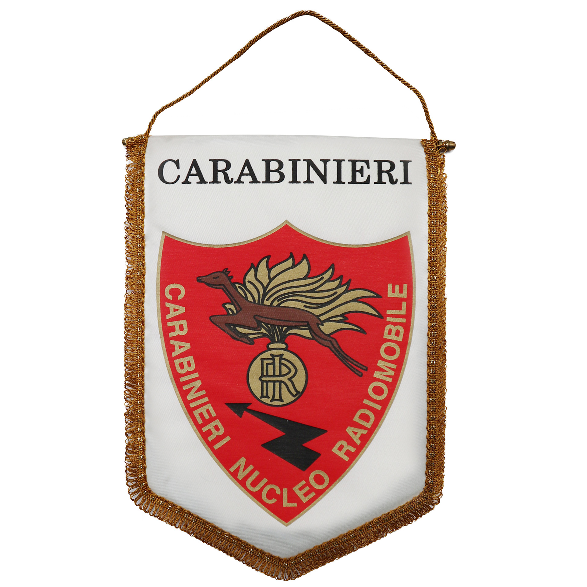 GAGLIARDETTO RADIOMOBILE CARABINIERI PENTAGONALE GRANDE 28X38 CM