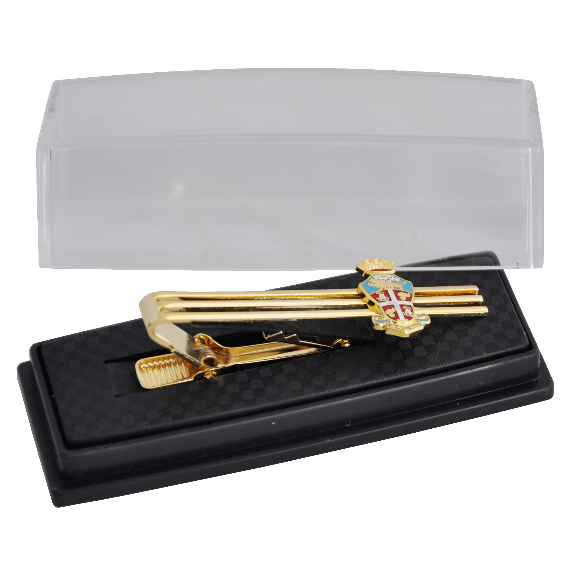 FERMACRAVATTE STEMMA ARALDICO CARABINIERI IN ASTUCCIO