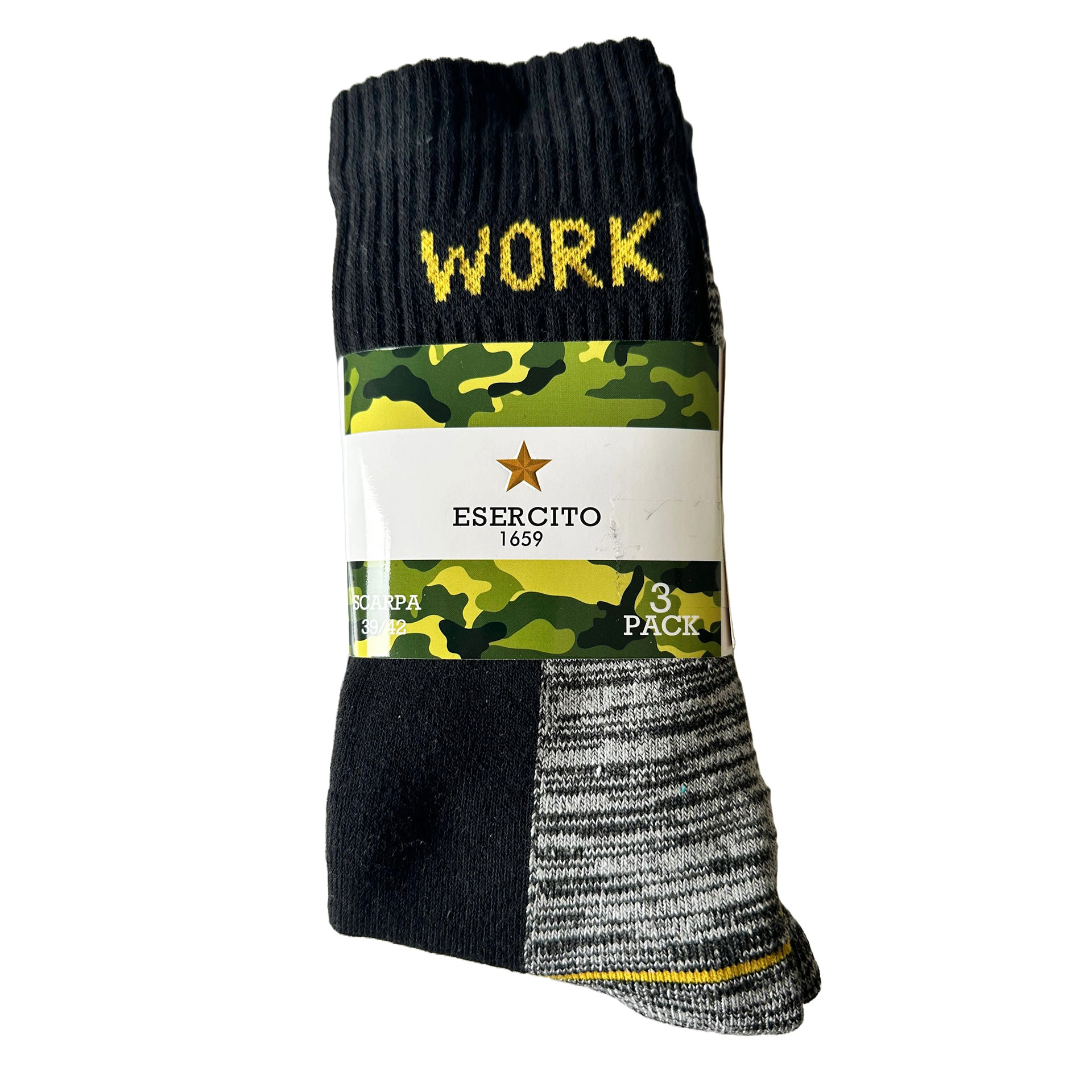 CALZA UOMO CORTO WORK MEZZA SPUGNA