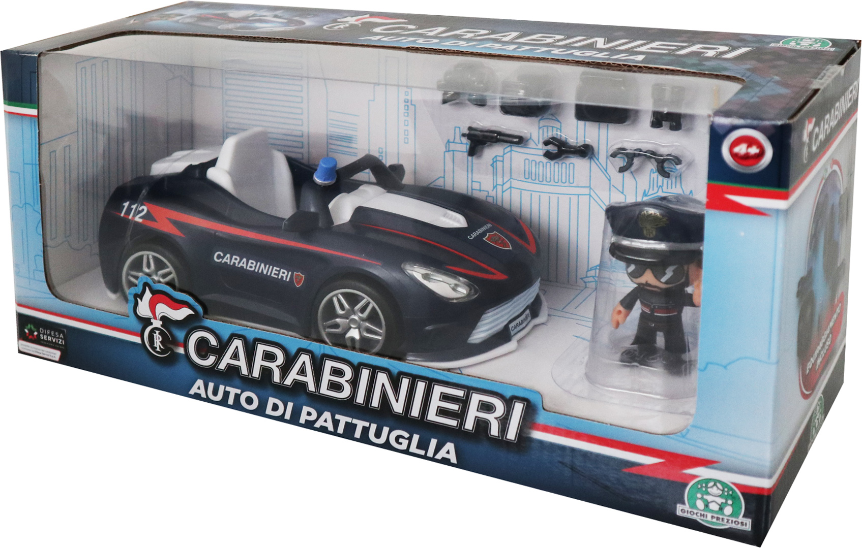 AUTO CON PERSONAGGIO CARABINIERI