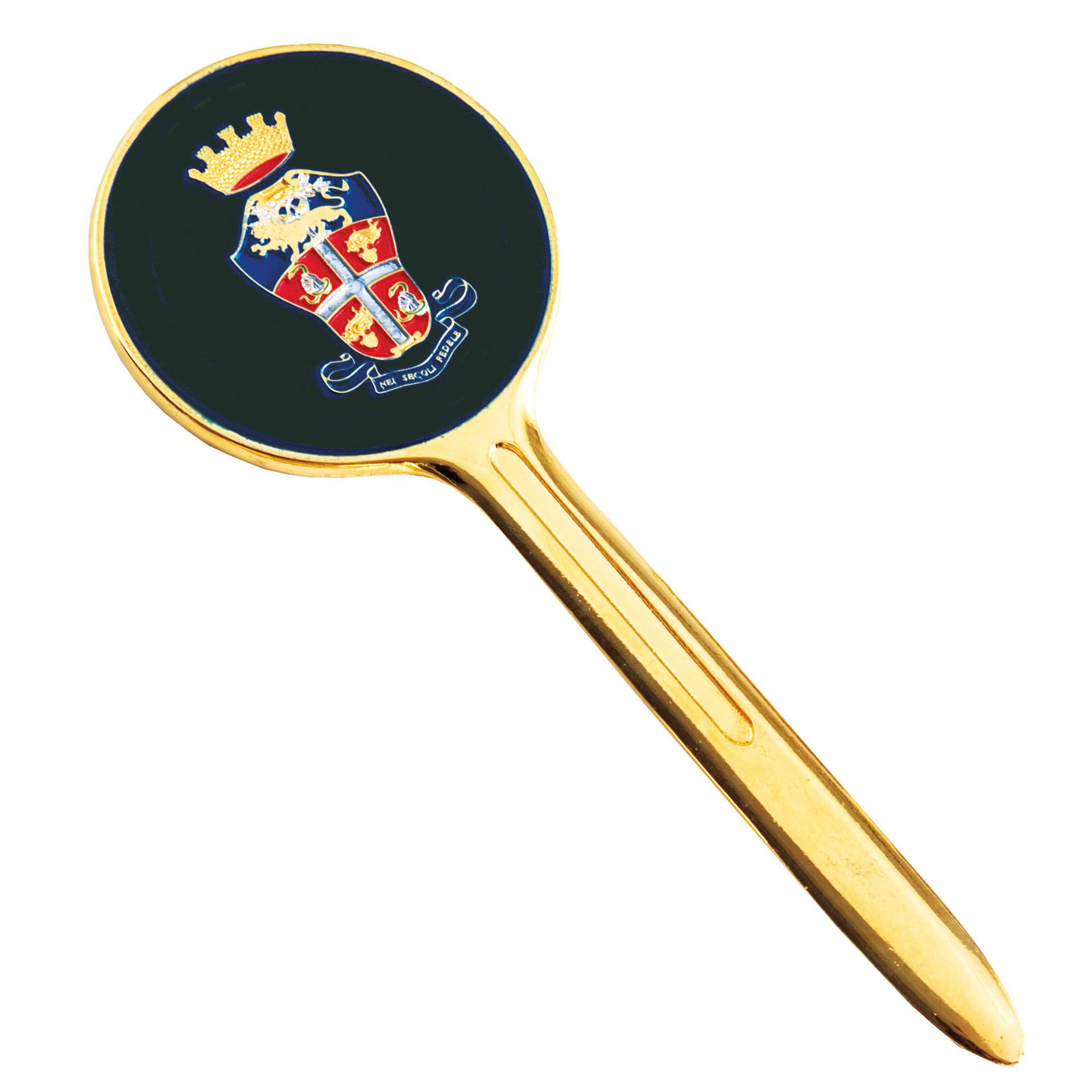 TAGLIACARTE PALETTA STEMMA ARALDICO CARABINIERI IN SCATOLINA BIANCA