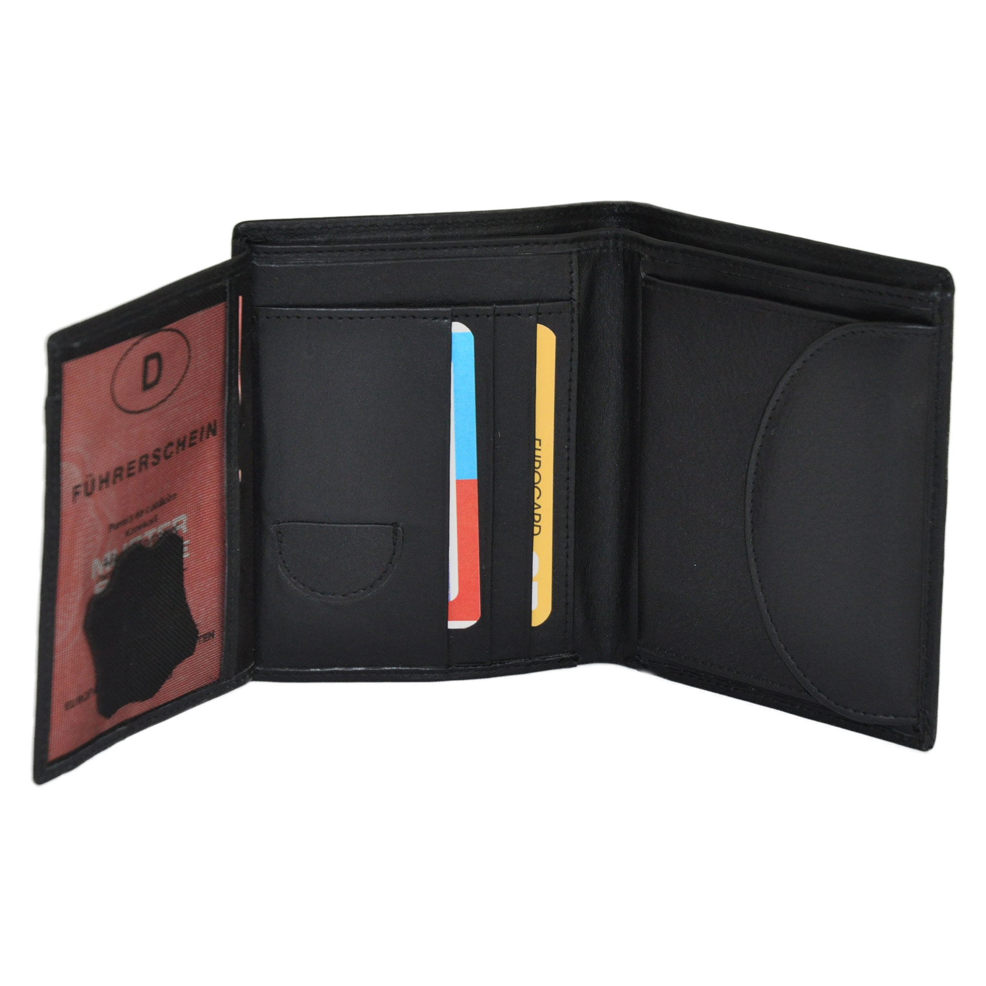 PORTAFOGLIO PORTADOCUMENTI IN PELLE NERA FIAMMA CARABINIERI