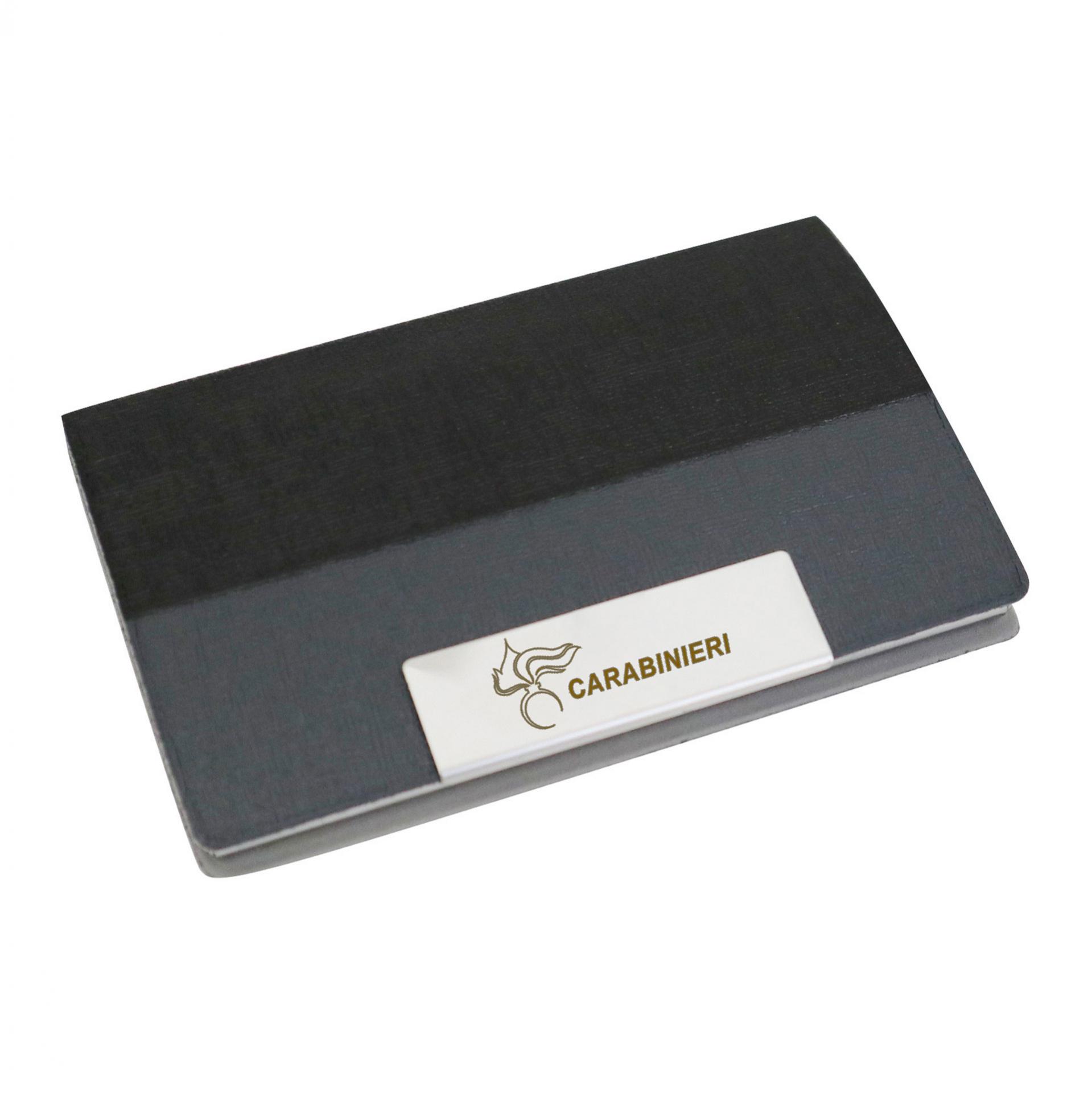 PORTABIGLIETTI DA VISITA IN METALLO CON LOGO CARABINIERI
