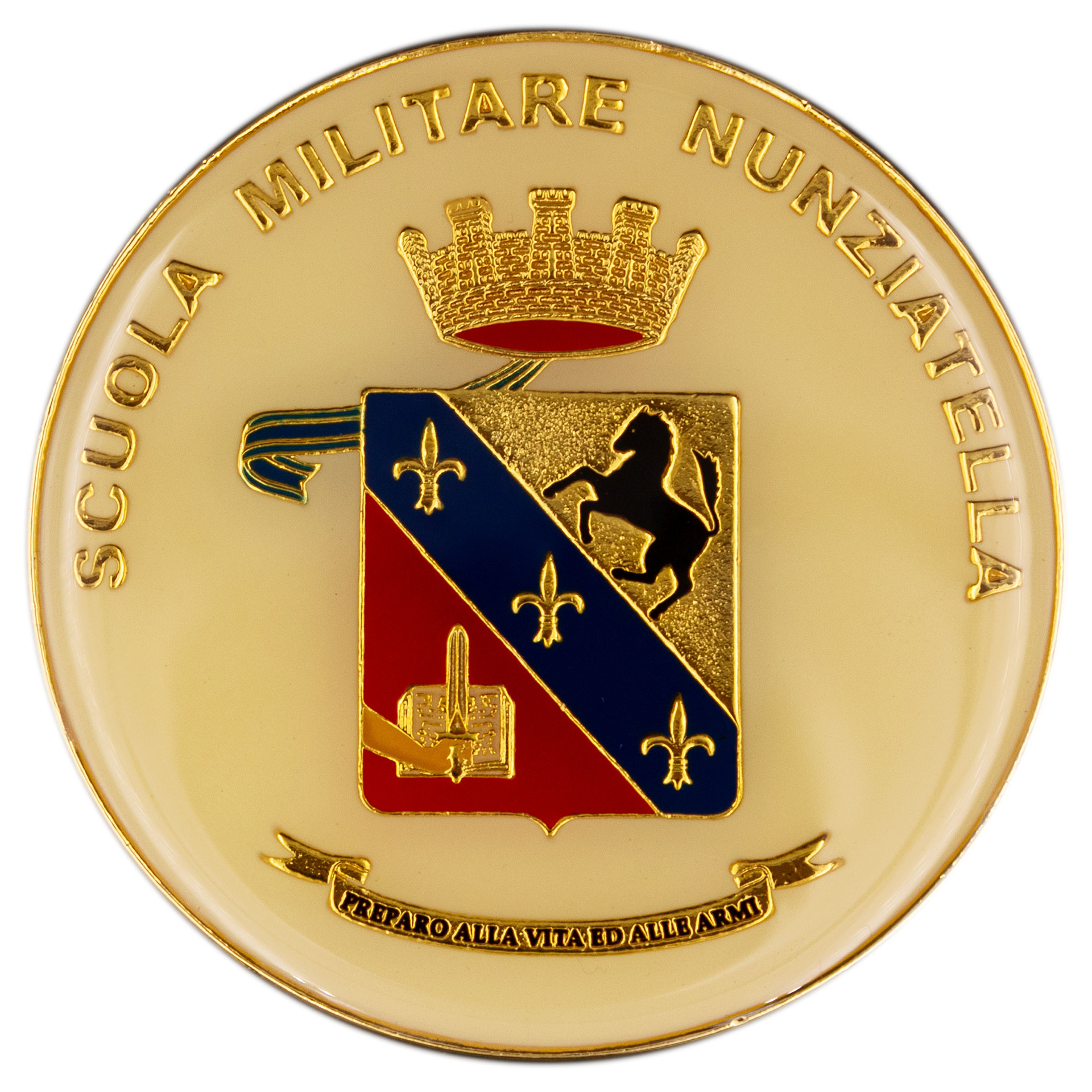 FERMACARTE IN METALLO SMALTATO SCUOLA MILITARE NUNZIATELLA E.I.