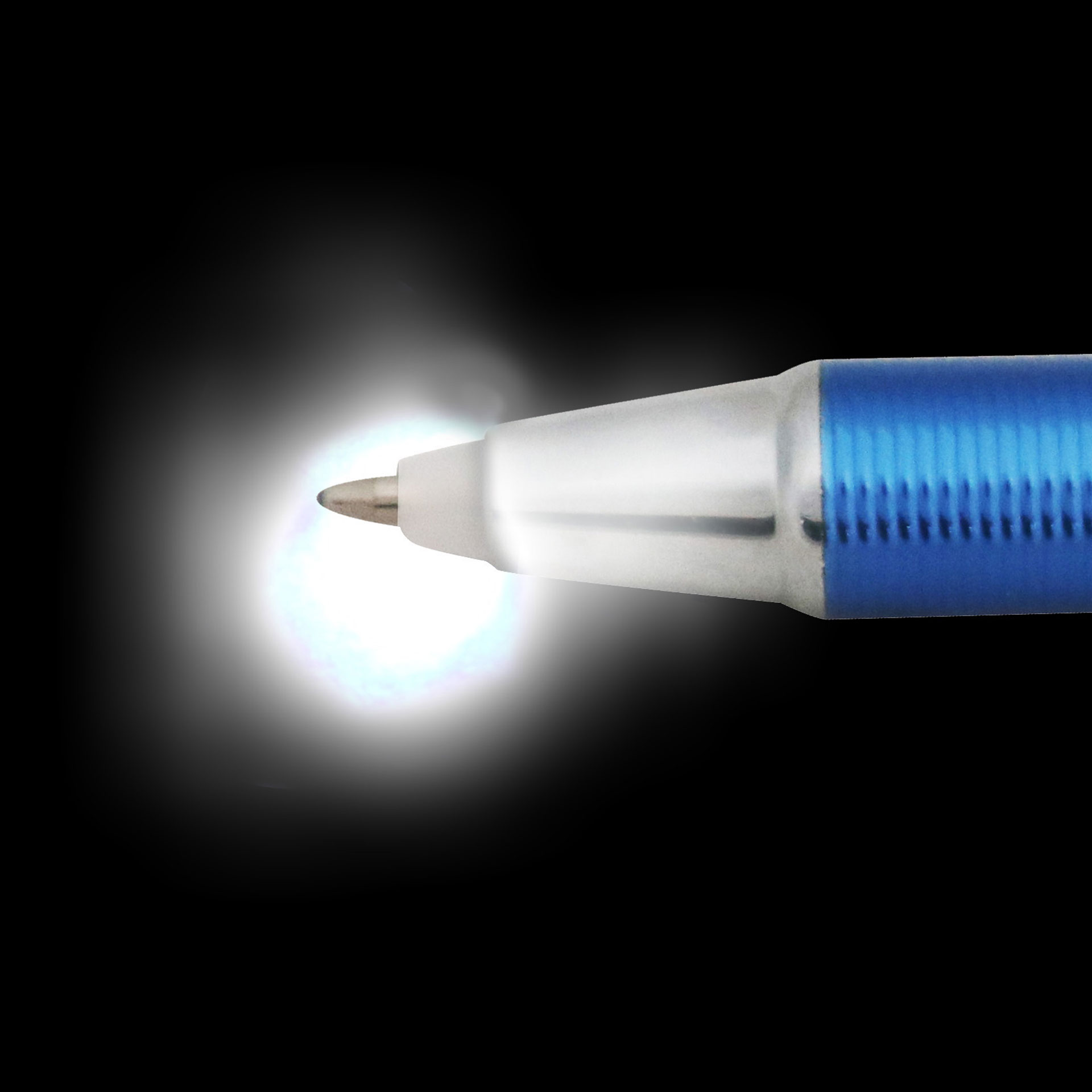 PENNA A SCATTO FUSTO BLU CON LUCE LED BIANCA SULLA PUNTA CARABINIERI