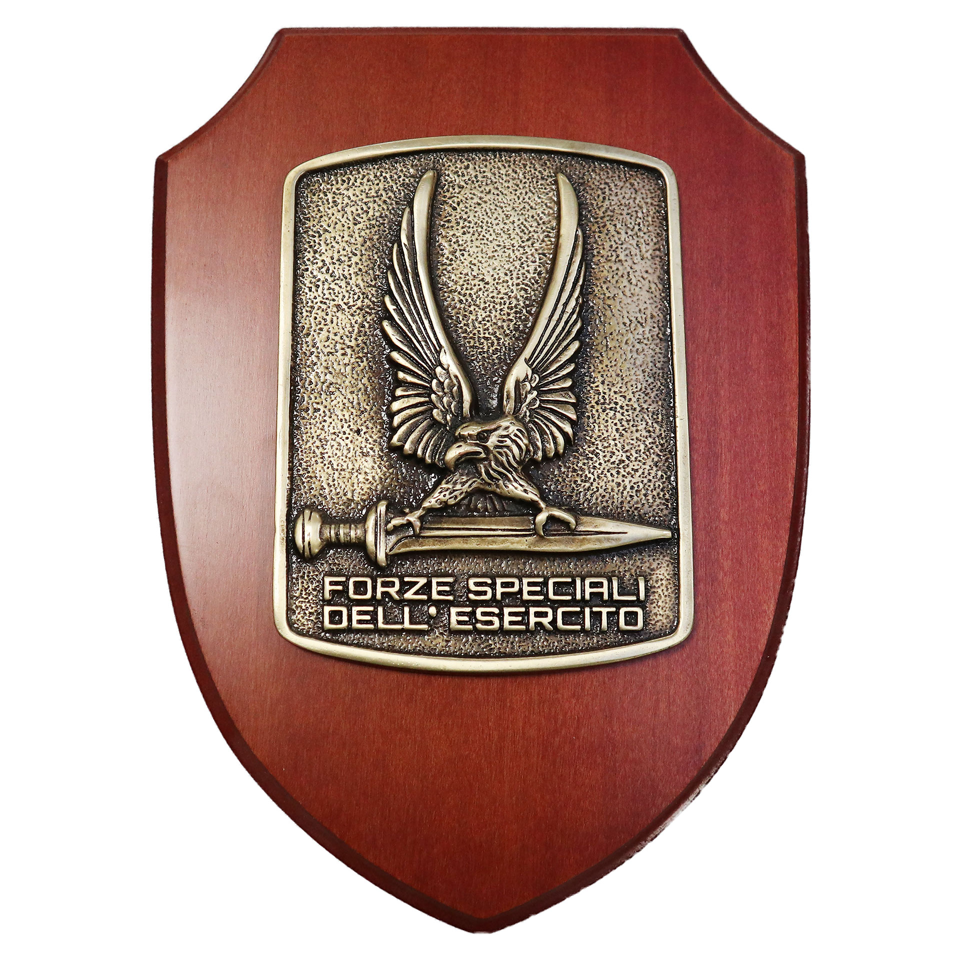 CREST IN METALLO SMALTATO BASE LEGNO CL23 24,5X18CM FORZE SPECIALI EI