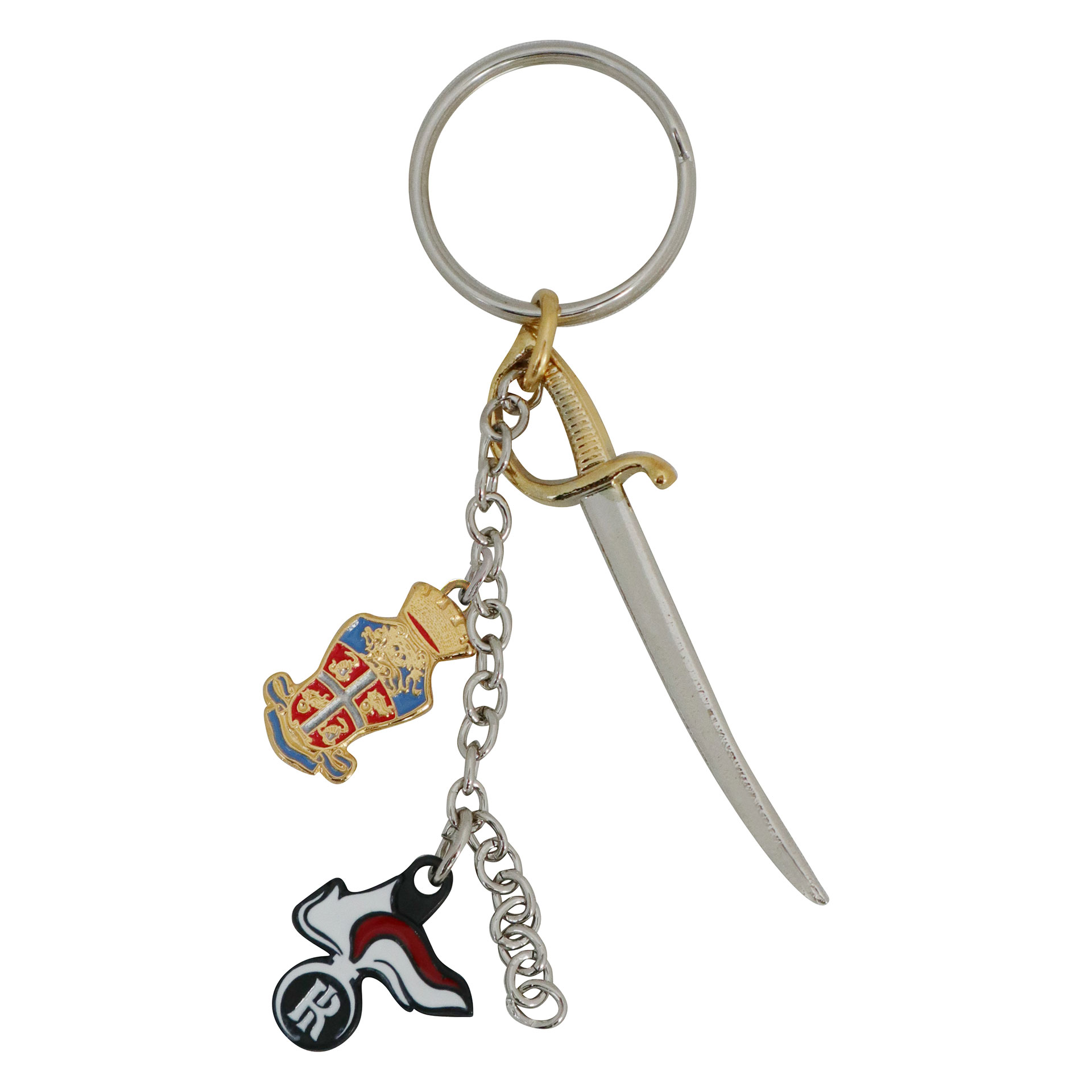 PORTACHIAVI IN METALLO SMALTATO CON CIONDOLI CARABINIERI